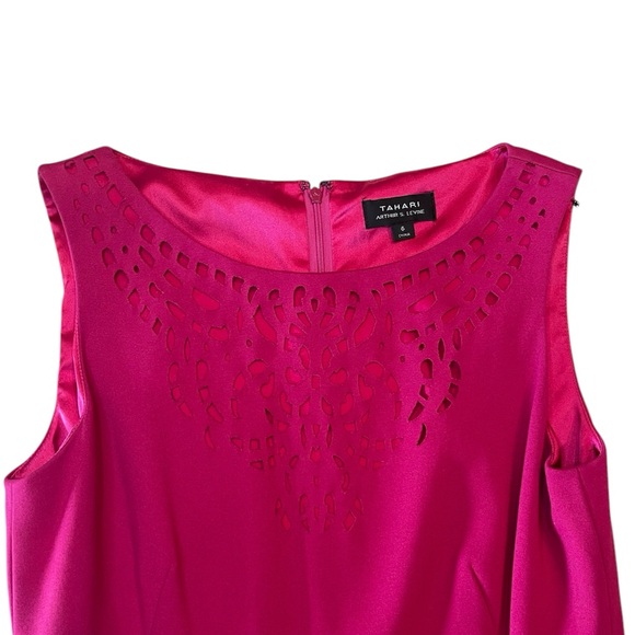 Tahari Sheath Career Dress in Hot Pink Sz 6 - Picture 3 of 5